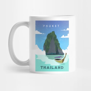 Phuket, Thailand. Retro travel poster Mug